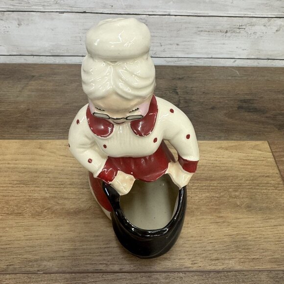 Mrs Claus w/ Toy Bag Ceramic Figurine Statue Decoration Christmas Holiday - Picture 6 of 10